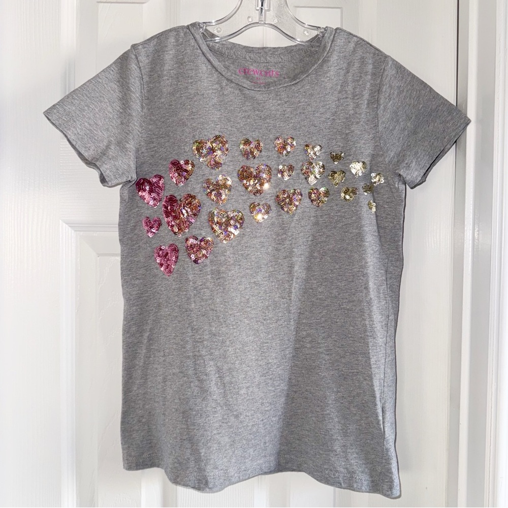 {Crewcuts} Ombre Sequin Heart T-Shirt